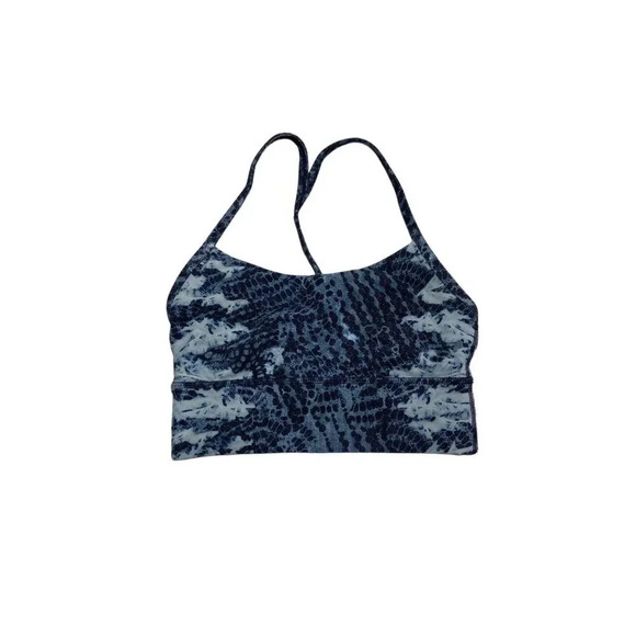Lululemon Flow Y Bra Long Line Nulu *Light Support, B/C Cup Indigo Lace Starligh - Picture 1 of 7